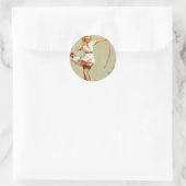 Boogschutter Pin-Up Meisje Ronde Sticker (Tas)