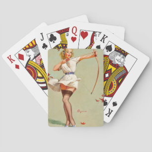 Boogschutter Pin-Up Meisje Speelkaarten