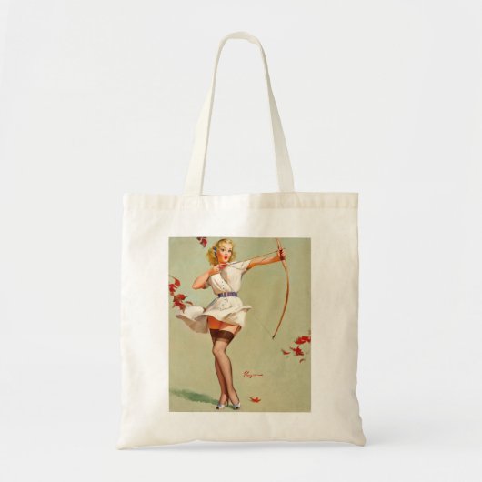 Boogschutter Pin-Up Meisje Tote Bag (Voorkant)