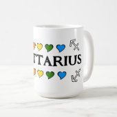 Boogschutter Rainbow Hearts Mok (Voorkant rechts)