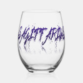 Boogschutter - Reflectie Wijnglas Zonder Voet (Voorkant)