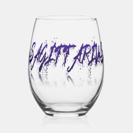 Boogschutter - Reflectie Wijnglas Zonder Voet