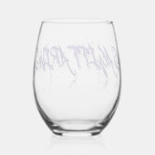 Boogschutter - Reflectie Wijnglas Zonder Voet (Achterkant)