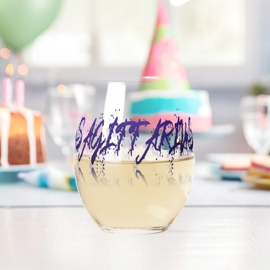 Boogschutter - Reflectie Wijnglas Zonder Voet (Insitu (Verjaardag))