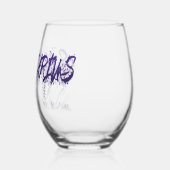 Boogschutter - Reflectie Wijnglas Zonder Voet (Links)