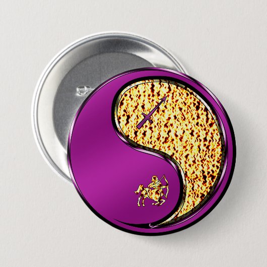 Boogschutter Ronde Button 7,6 Cm (Voorkant /achterkant)