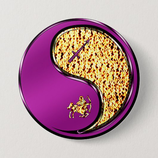 Boogschutter Ronde Button 7,6 Cm (Voorkant)