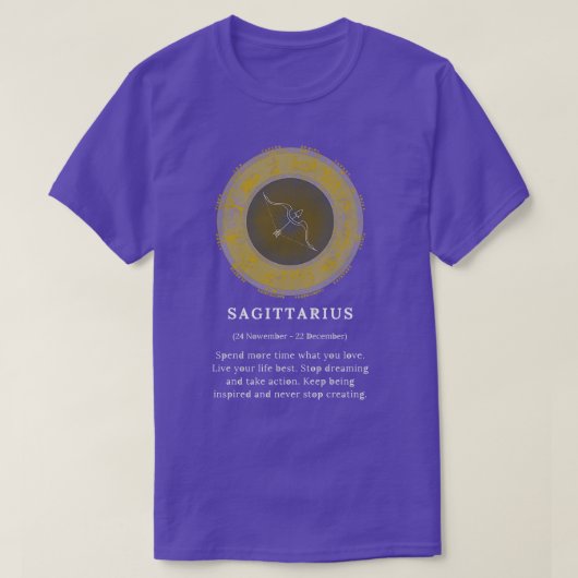 Boogschutter Sagi Zodiac Teken Horoscoop Kosmos As T-shirt (Design voorkant)