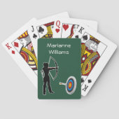 Boogschutter Silhouet van vrouwelijke boogschutter Pokerkaarten (Achterkant)