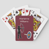 Boogschutter Silhouet van vrouwelijke boogschutter Pokerkaarten (Achterkant)