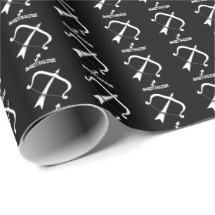 Boogschutter Silhouet Wrapping Papier