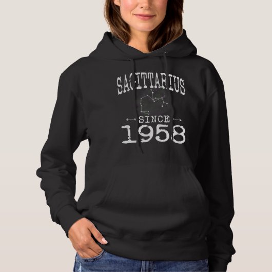 Boogschutter sinds 1958 Constellatie Boogschutter  Hoodie (Voorkant)
