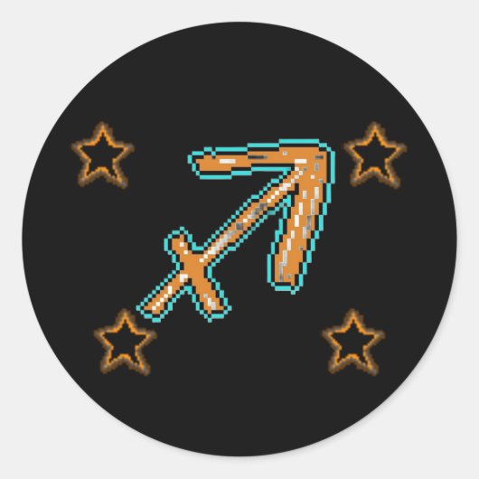 BOOGSCHUTTER-sterren Ronde Sticker (Voorkant)