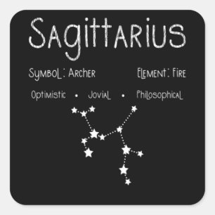 Boogschutter Sterrenbeeld Astrologie Vierkante Sticker