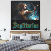 Boogschutter Sterrenbeeld Canvas Afdruk (Insitu (Slaapkamer))