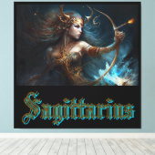 Boogschutter Sterrenbeeld Canvas Afdruk (Insitu (Houten vloer))