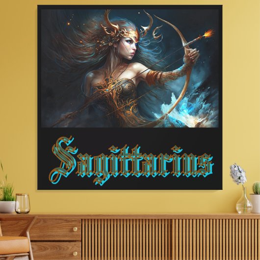 Boogschutter Sterrenbeeld Canvas Afdruk (Insitu (Woonkamer))
