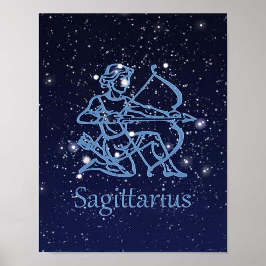 Boogschutter Sterrenbeeld en Constellatie Poster (Voorkant)