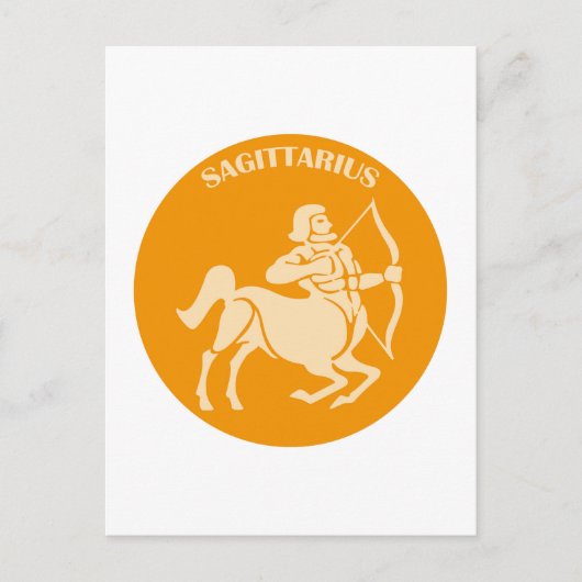 Boogschutter, sterrenbeeld, horoscoop, astrologie briefkaart (Voorkant)