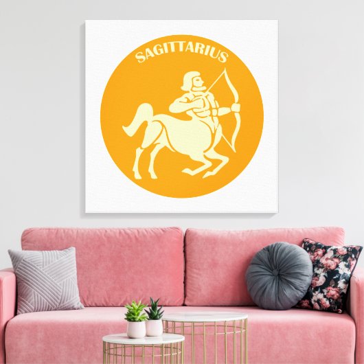 Boogschutter, Sterrenbeeld, Horoscoop, Astrologie Canvas Afdruk (Insitu (Woonkamer))