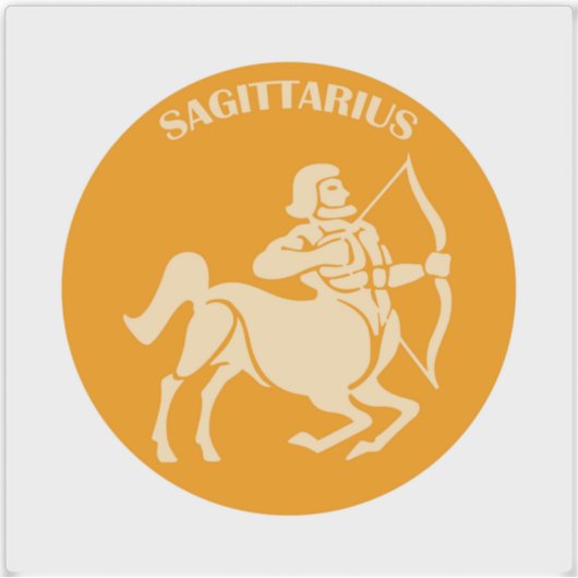 Boogschutter, Sterrenbeeld, Horoscoop, Astrologie Sticker (Voorkant)