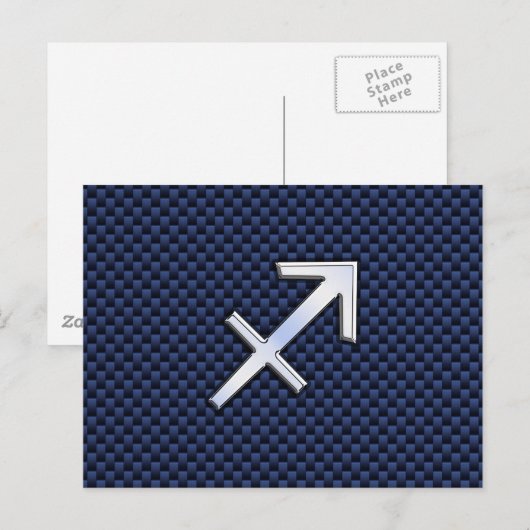 Boogschutter Sterrenbeeld in stijl van blauwe kool Briefkaart (Voorkant / Achterkant)