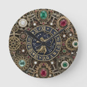 Boogschutter sterrenbeeld Klok, Steampunk, edelste Ronde Klok (Voorkant)