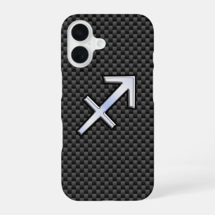 Boogschutter Sterrenbeeld Koolstofvezel Stijl iPhone 16 Hoesje