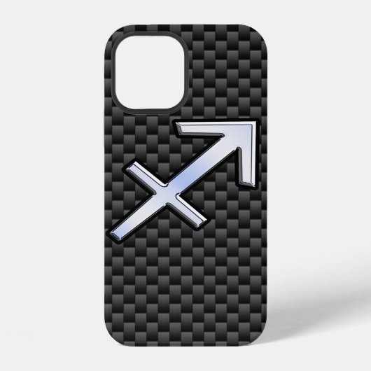 Boogschutter Sterrenbeeld Koolstofvezel Stijl iPhone Hoesje (Achterkant)