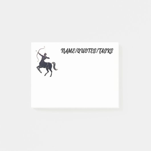 Boogschutter Sterrenbeeld Lijn Kunst – Kosmische D Post-it® Notes (Voorkant)