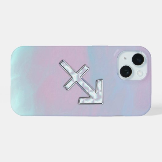 Boogschutter Sterrenbeeld op Moeder van Parel Deco iPhone 15 Case (Achterkant horizontaal)