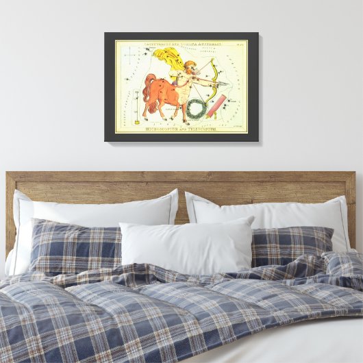 Boogschutter, sterrenbeeld Urania's Mirror Canvas Afdruk (Insitu (Slaapkamer))