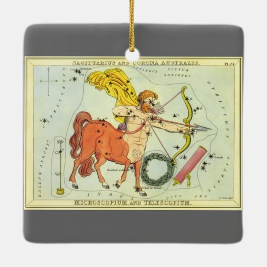 Boogschutter,  sterrenbeeld Urania's Mirror Keramisch Ornament (Achterkant)