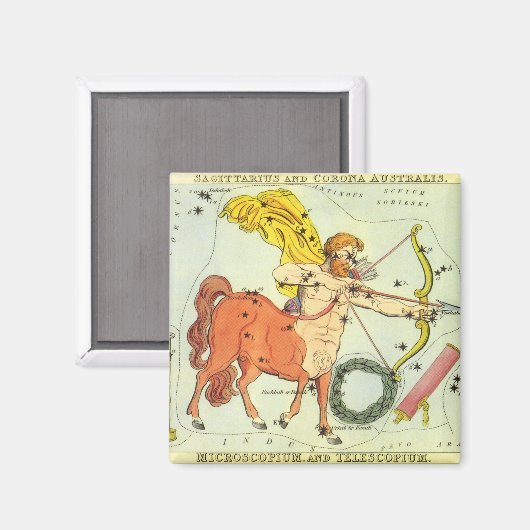 Boogschutter,  sterrenbeeld Urania's Mirror Magneet (Voorkant / Achterkant)