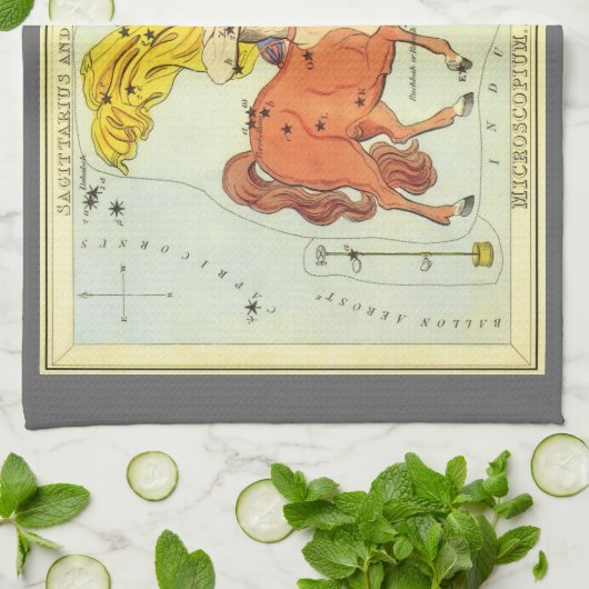 Boogschutter, sterrenbeeld Urania's Mirror Theedoek (Gevouwen)