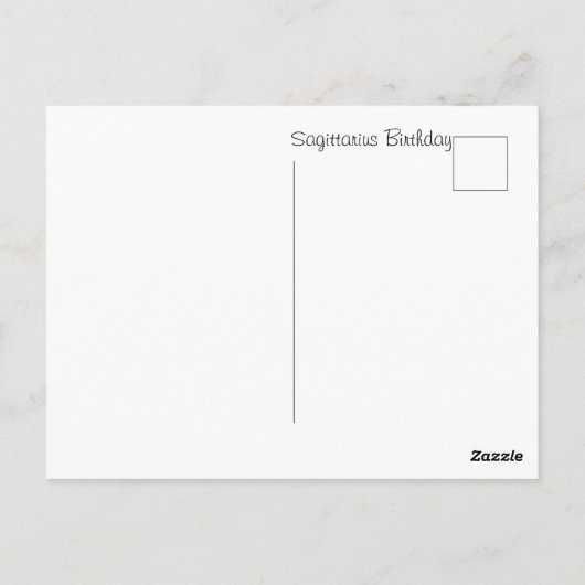 Boogschutter Sterrenbeeld Verjaardagsansichtkaart Briefkaart (Achterkant)