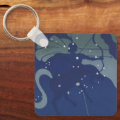 Boogschutter Sterrenbeeld Vintage Zodiac Astrologi Sleutelhanger (Voorkant)
