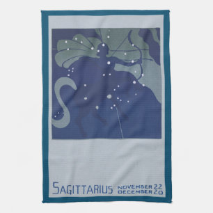 Boogschutter Sterrenbeeld Vintage Zodiac Astrologi Theedoek