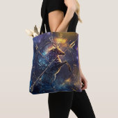 Boogschutter Sterrenbeeld Watercolor Ontwerp Tote Bag (Dichtbij)