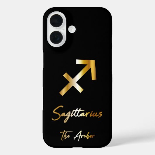 Boogschutter sterrenbeeld, zwart en goud Case-Mate iPhone case (Achterkant)