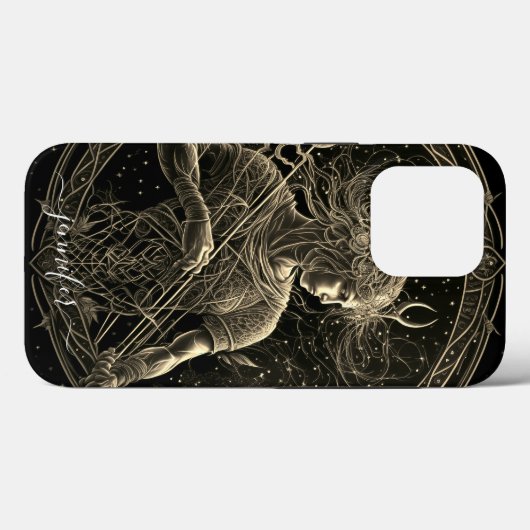 Boogschutter sterrenbeeld zwart goud Case-Mate iPh iPhone Case (Achterkant (horizontaal))