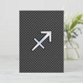 Boogschutter Sterrenbeeld Zwart Koolstofvezel Prin (Staand voorkant)