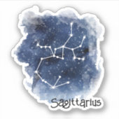 Boogschutter Sterrennacht Constellation Custom-Cut Sticker (Voorkant)
