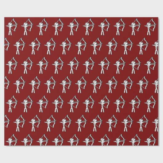 Boogschutter Stickman Cadeaupapier (Vlak)