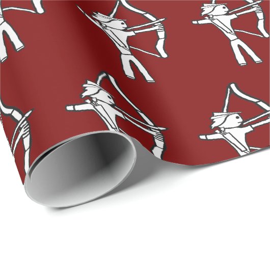 Boogschutter Stickman Cadeaupapier (Rol Hoek)