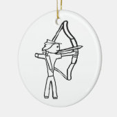 Boogschutter Stickman Keramisch Ornament (Links)