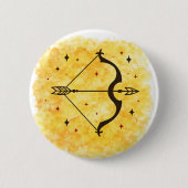 Boogschutter teken ronde button 5,7 cm (Voorkant)