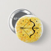 Boogschutter teken ronde button 5,7 cm (Voorkant /achterkant)