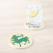 Boogschutter Teken van de Dierenriem op een Onderz Zandsteen Onderzetter (Zijkant)