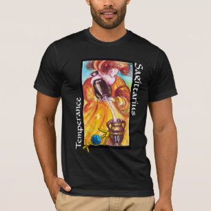 BOOGSCHUTTER, TEMPERANCE TAROT ZODIAC VERJAARDAG T T-SHIRT